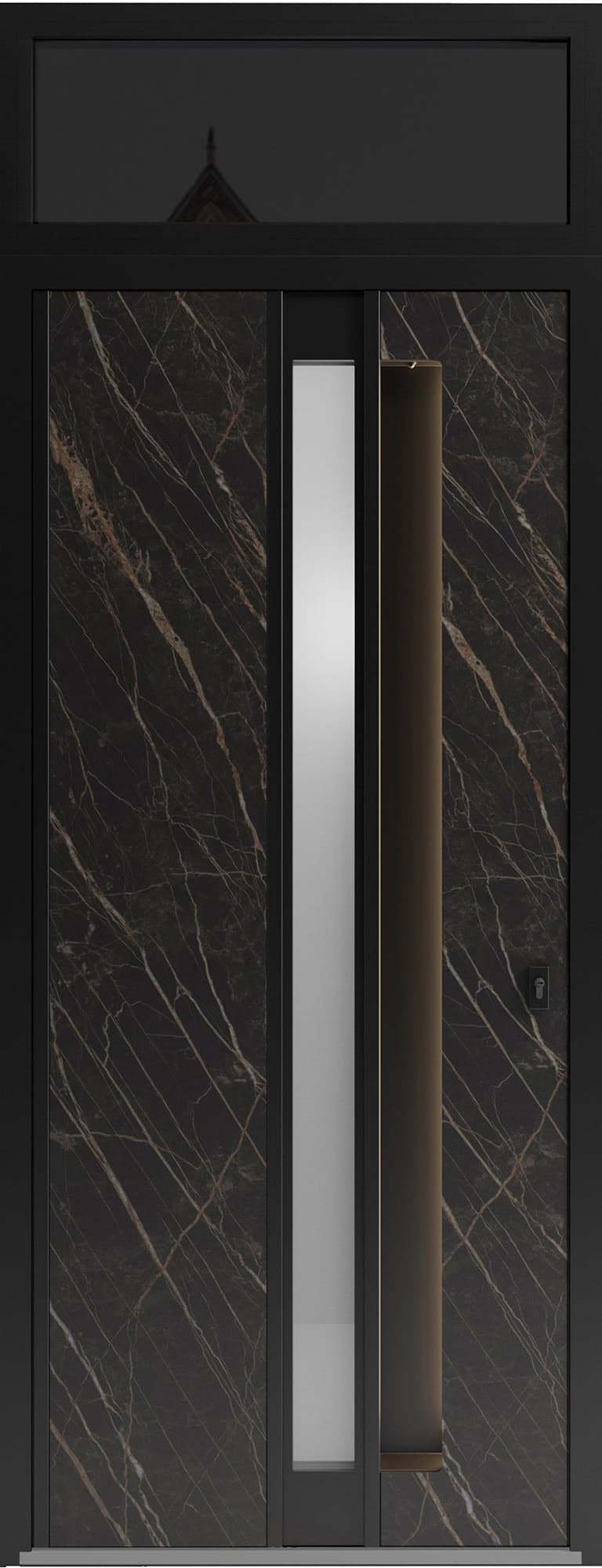 Modern steel exterior aluminum door Hiddex 0155 8ft - 4