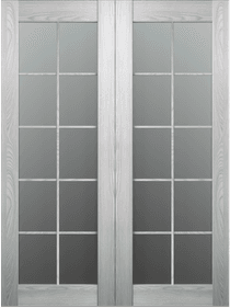 AVON 10 LITE VETRO RIBEIRA ASH DOUBLE BARN BELLDINNI MODERN INTERIOR DOOR - 2