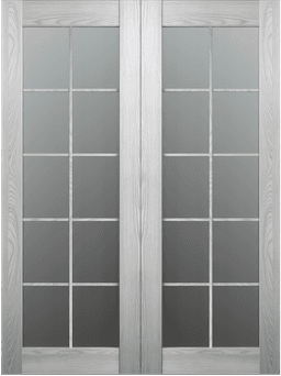 AVON 10 LITE VETRO RIBEIRA ASH DOUBLE BARN BELLDINNI MODERN INTERIOR DOOR - 2