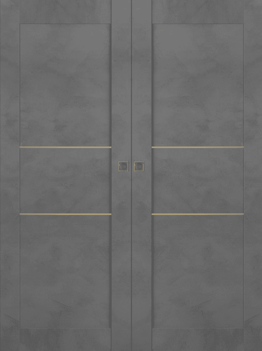 AVON 07 2H GOLD DARK URBAN DOUBLE MAGIC BELLDINNI MODERN INTERIOR DOOR - 1