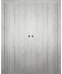 OPTIMA RIBEIRA ASH DOUBLE POCKET BELLDINNI MODERN INTERIOR DOOR - 1