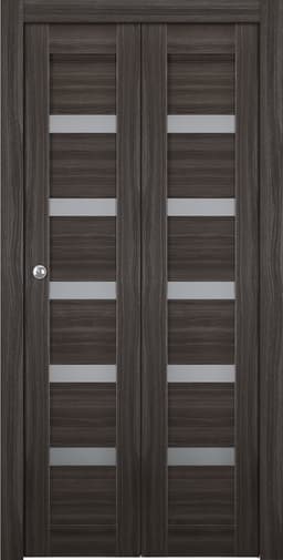 LEORA VETRO GRAY OAK BI-FOLD BELLDINNI MODERN INTERIOR DOOR - 1