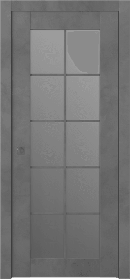 AVON 10 LITE VETRO DARK URBAN POCKET BELLDINNI MODERN INTERIOR DOOR - 1