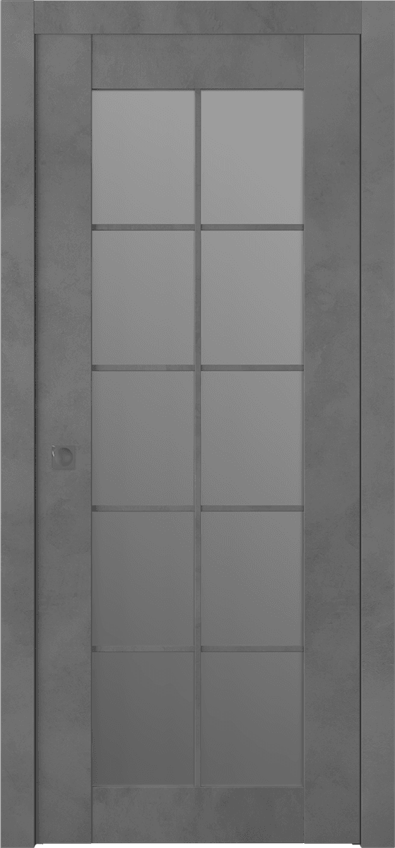 AVON 10 LITE VETRO DARK URBAN POCKET BELLDINNI MODERN INTERIOR DOOR