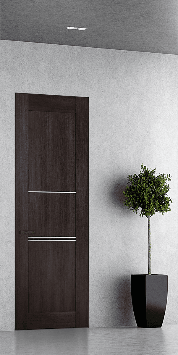 AVON 07 3H VERALINGA OAK DOUBLE INVISIBLE METAL FRAME BELLDINNI MODERN INTERIOR DOOR - 1
