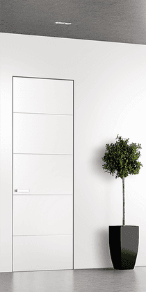 ARVIKA POLAR WHITE INVISIBLE METAL FRAME BELLDINNI MODERN INTERIOR DOOR - 1