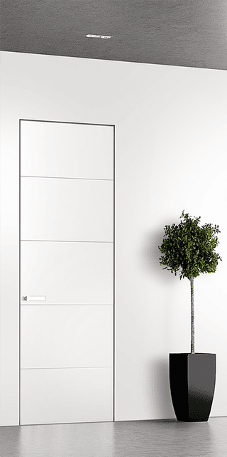 ARVIKA POLAR WHITE INVISIBLE METAL FRAME BELLDINNI MODERN INTERIOR DOOR