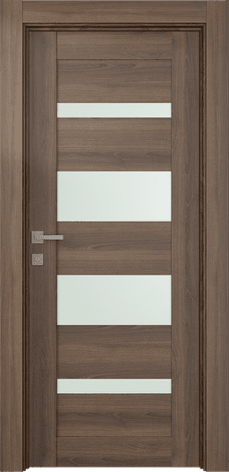 AVON 07-01 VETRO PECAN NUTWOOD SWING DOORS BELLDINNI MODERN INTERIOR DOOR - 1