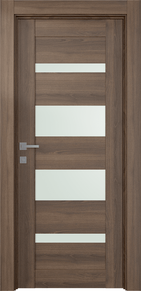 AVON 07-01 VETRO PECAN NUTWOOD SWING DOORS BELLDINNI MODERN INTERIOR DOOR