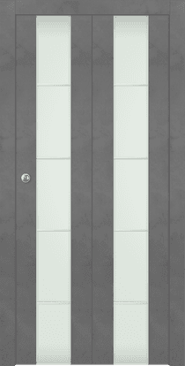 AVON 202 4H VETRO DARK URBAN DOUBLE BI-FOLD BELLDINNI MODERN INTERIOR DOOR - 1