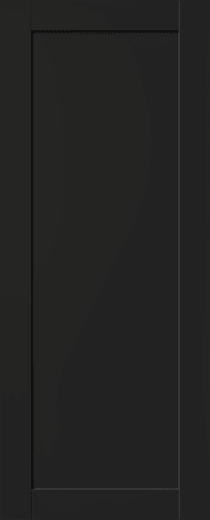 SHAKER 1 PANEL BLACK MATTE SLAB BELLDINNI MODERN INTERIOR DOOR - 1