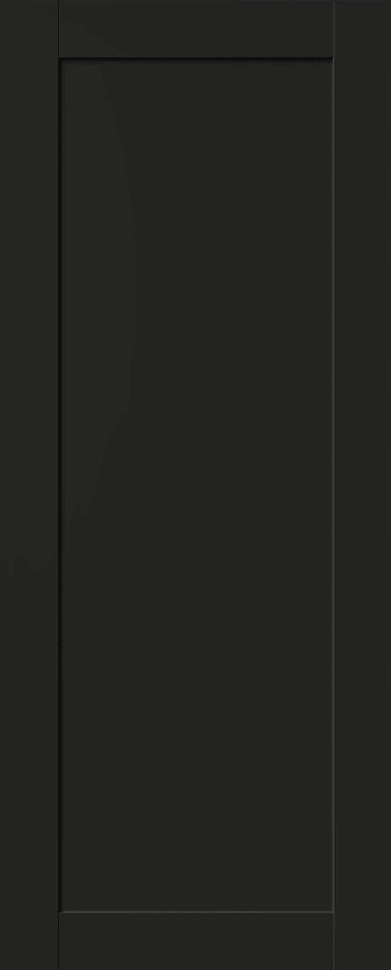 SHAKER 1 PANEL BLACK MATTE SLAB BELLDINNI MODERN INTERIOR DOOR - 1