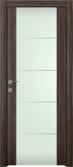 PALLADIO 202 4H VETRO GRAY OAK SWING DOORS BELLDINNI MODERN INTERIOR DOOR - 1