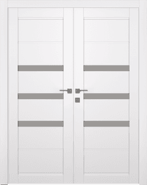RITA VETRO SNOW WHITE DOUBLE BELLDINNI MODERN INTERIOR DOOR - 1