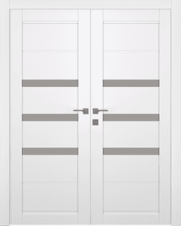 RITA VETRO SNOW WHITE DOUBLE BELLDINNI MODERN INTERIOR DOOR - 1
