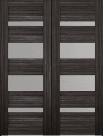 MIRELLA VETRO GRAY OAK DOUBLE BARN BELLDINNI MODERN INTERIOR DOOR - 2