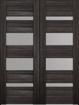 MIRELLA VETRO GRAY OAK DOUBLE BARN BELLDINNI MODERN INTERIOR DOOR - 2