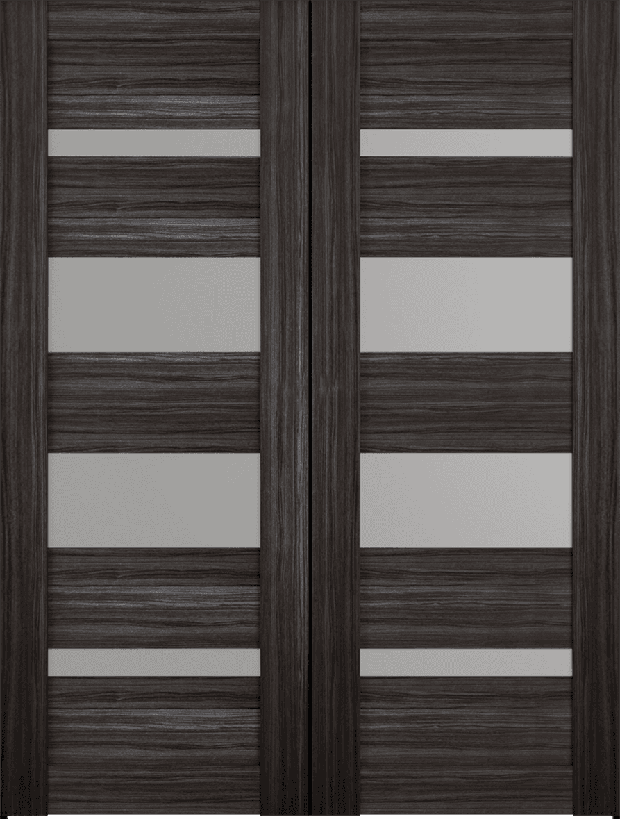 MIRELLA VETRO GRAY OAK DOUBLE BARN BELLDINNI MODERN INTERIOR DOOR - 2