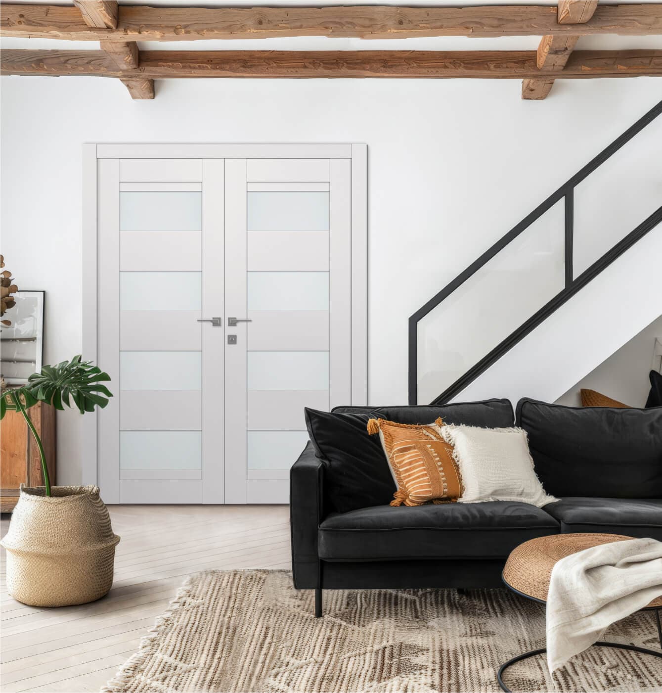 DELLA VETRO BIANCO NOBLE CLOSET BELLDINNI MODERN INTERIOR DOOR - 2