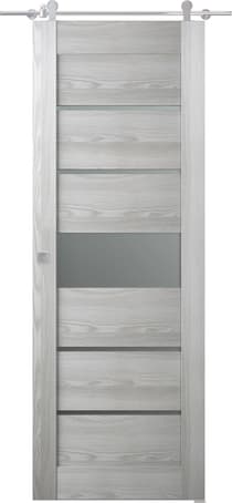AVON 07-06 VETRO RIBEIRA ASH DOUBLE BARN BELLDINNI MODERN INTERIOR DOOR - 1