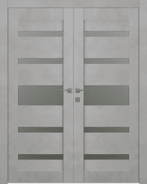 AVON 07-05 VETRO LIGHT URBAN DOUBLE BELLDINNI MODERN INTERIOR DOOR - 1