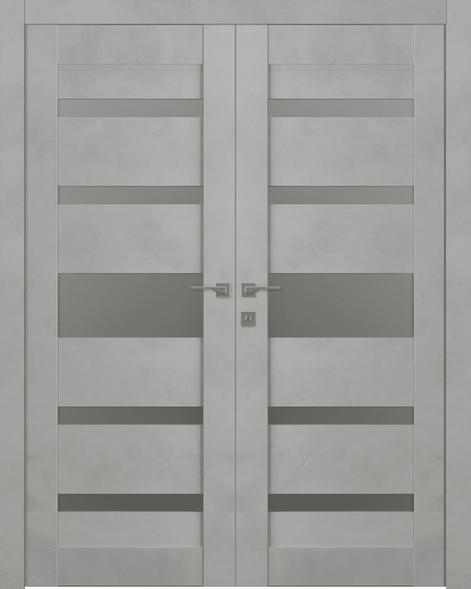 AVON 07-05 VETRO LIGHT URBAN DOUBLE BELLDINNI MODERN INTERIOR DOOR - 1