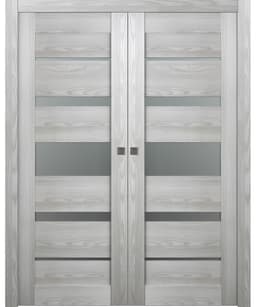 AVON 07-03 VETRO RIBEIRA ASH DOUBLE POCKET BELLDINNI MODERN INTERIOR DOOR - 1