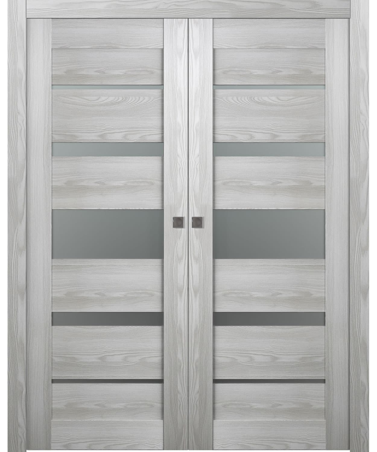 AVON 07-03 VETRO RIBEIRA ASH DOUBLE POCKET BELLDINNI MODERN INTERIOR DOOR - 1