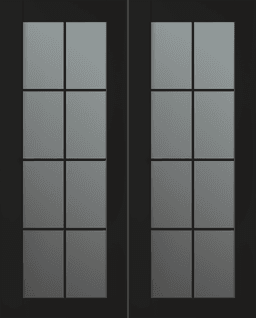 AVON 8 LITE VETRO BLACK MATTE DOUBLE BI-FOLD BELLDINNI MODERN INTERIOR DOOR - 2