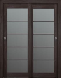 AVON 5 LITE VETRO VERALINGA OAK BYPASS BELLDINNI MODERN INTERIOR DOOR - 1