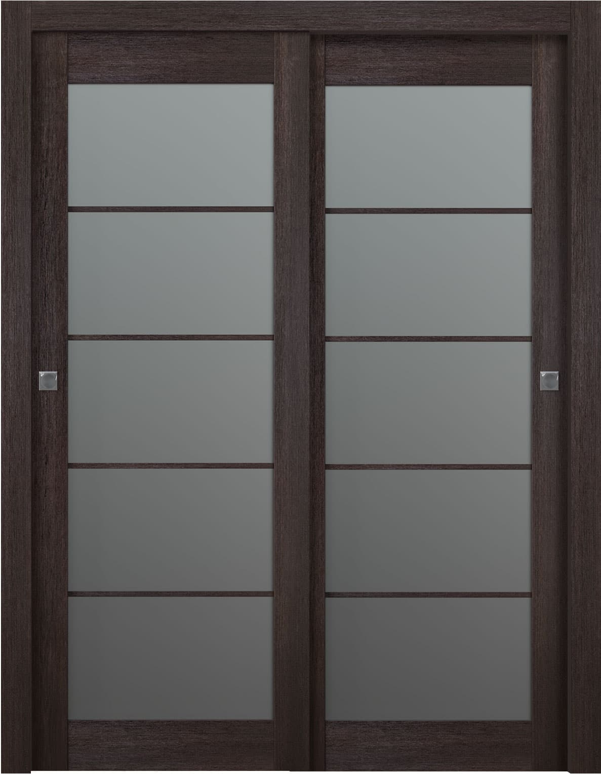 AVON 5 LITE VETRO VERALINGA OAK BYPASS BELLDINNI MODERN INTERIOR DOOR - 1