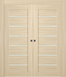 AVON 07-02 VETRO LOIRE ASH DOUBLE POCKET DOORS BELLDINNI MODERN INTERIOR DOOR - 1