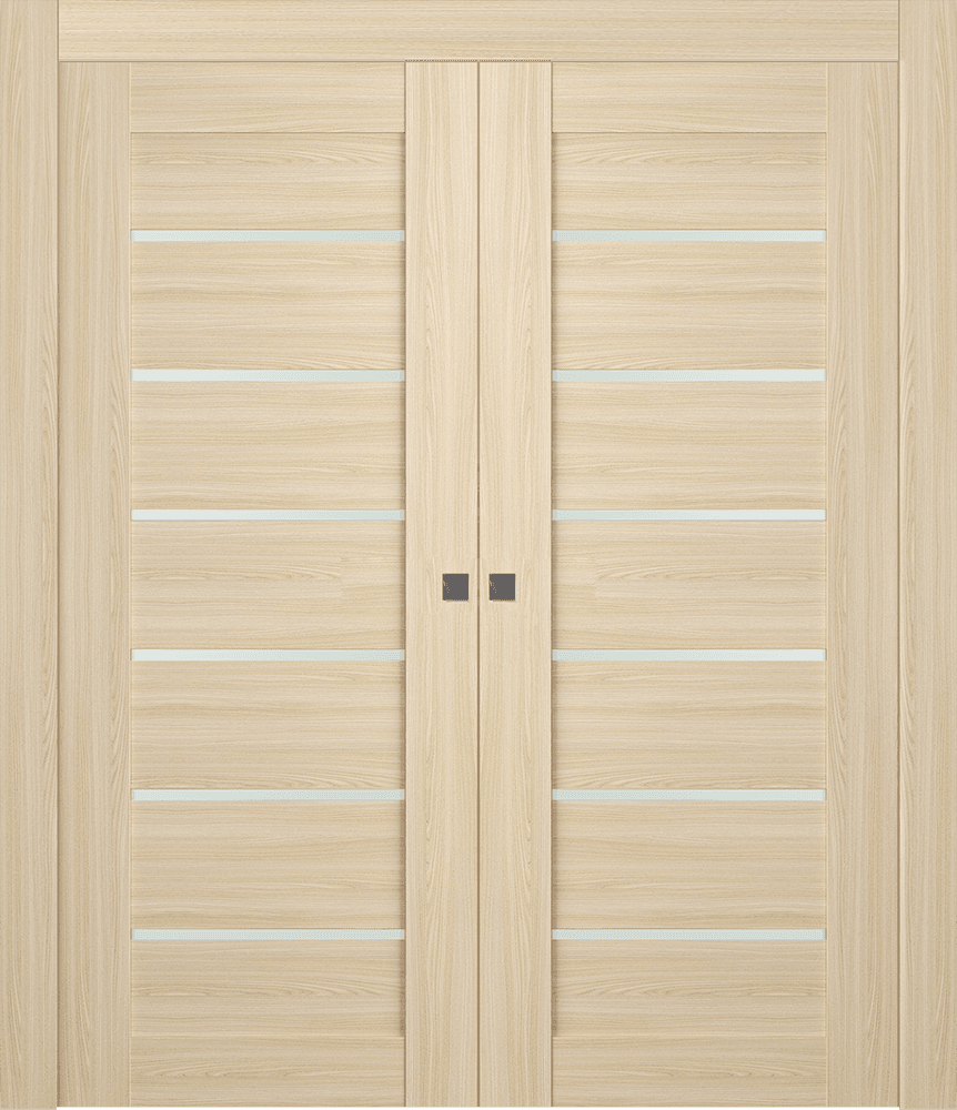 AVON 07-02 VETRO LOIRE ASH DOUBLE POCKET DOORS BELLDINNI MODERN INTERIOR DOOR - 1