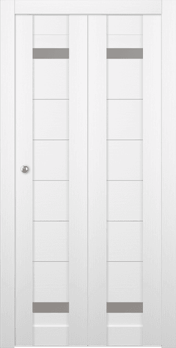 PERLA VETRO BIANCO NOBLE BI-FOLD BELLDINNI MODERN INTERIOR DOOR - 1