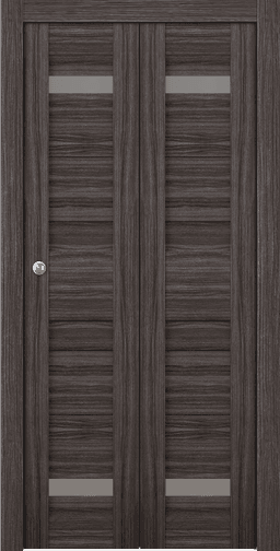 IMMA VETRO GRAY OAK DOUBLE BI-FOLD BELLDINNI MODERN INTERIOR DOOR - 1