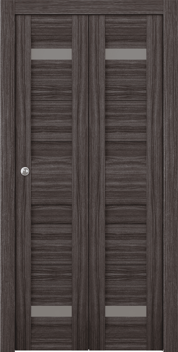 IMMA VETRO GRAY OAK DOUBLE BI-FOLD BELLDINNI MODERN INTERIOR DOOR - 1