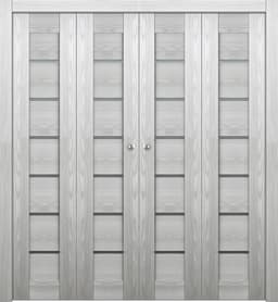 AVON 07-02 VETRO RIBEIRA ASH DOUBLE BI-FOLD BELLDINNI MODERN INTERIOR DOOR - 1