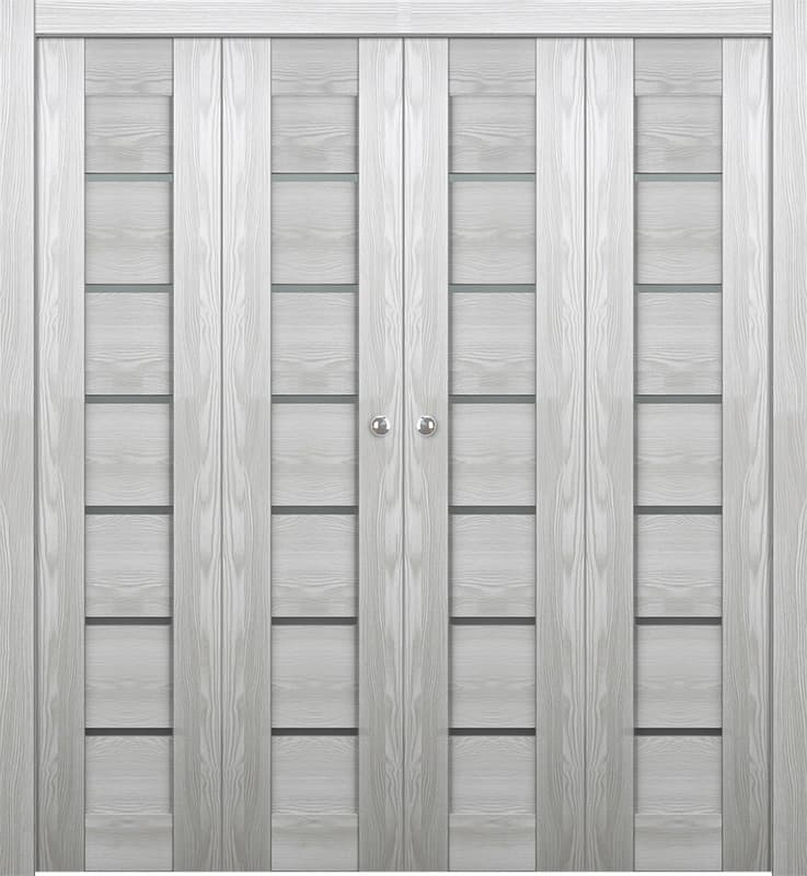 AVON 07-02 VETRO RIBEIRA ASH DOUBLE BI-FOLD BELLDINNI MODERN INTERIOR DOOR - 1