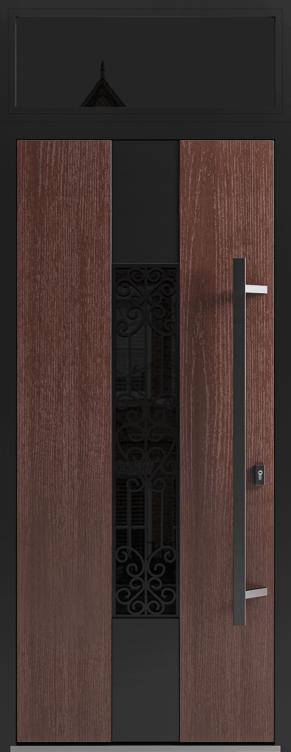 Single metal-aluminum modern exterior door Ronex 1205 - 4