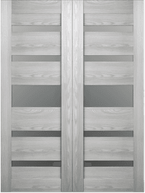 AVON 07-05 VETRO RIBEIRA ASH DOUBLE BARN BELLDINNI MODERN INTERIOR DOOR - 2