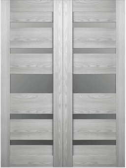 AVON 07-05 VETRO RIBEIRA ASH DOUBLE BARN BELLDINNI MODERN INTERIOR DOOR - 2