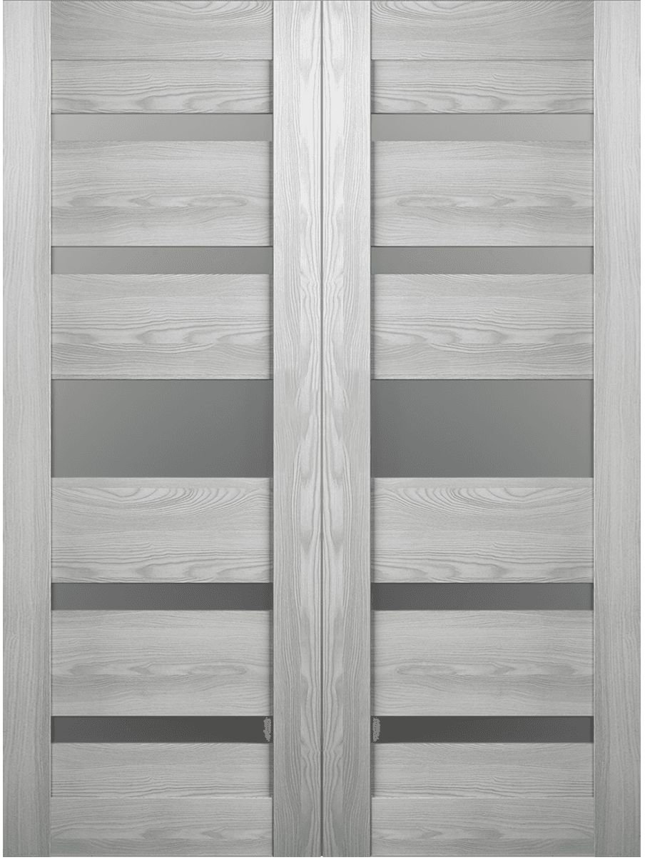 AVON 07-05 VETRO RIBEIRA ASH DOUBLE BARN BELLDINNI MODERN INTERIOR DOOR - 2