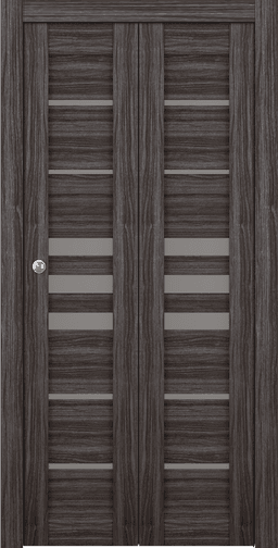 DOME VETRO GRAY OAK DOUBLE BI-FOLD BELLDINNI MODERN INTERIOR DOOR - 1