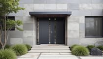 Double metal-aluminum modern exterior door Cynex 6777 8ft - 8