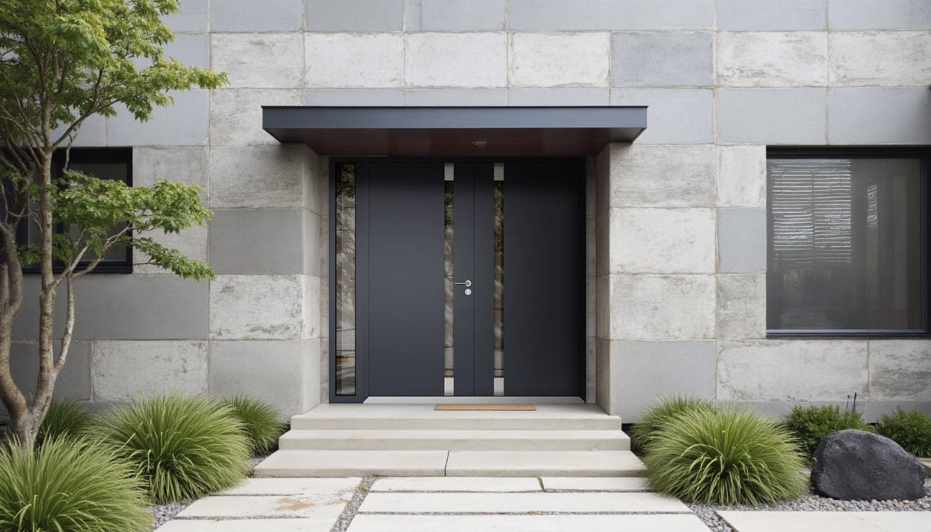 Double metal-aluminum modern exterior door Cynex 6777 8ft - 8