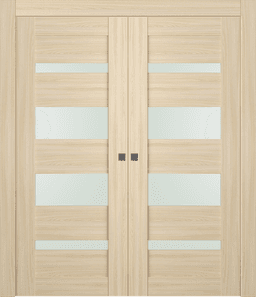 AVON 07-01 VETRO LOIRE ASH DOUBLE POCKET DOORS BELLDINNI MODERN INTERIOR DOOR - 1