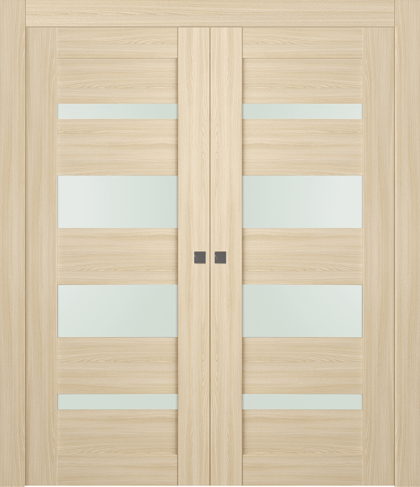 AVON 07-01 VETRO LOIRE ASH DOUBLE POCKET DOORS BELLDINNI MODERN INTERIOR DOOR - 1