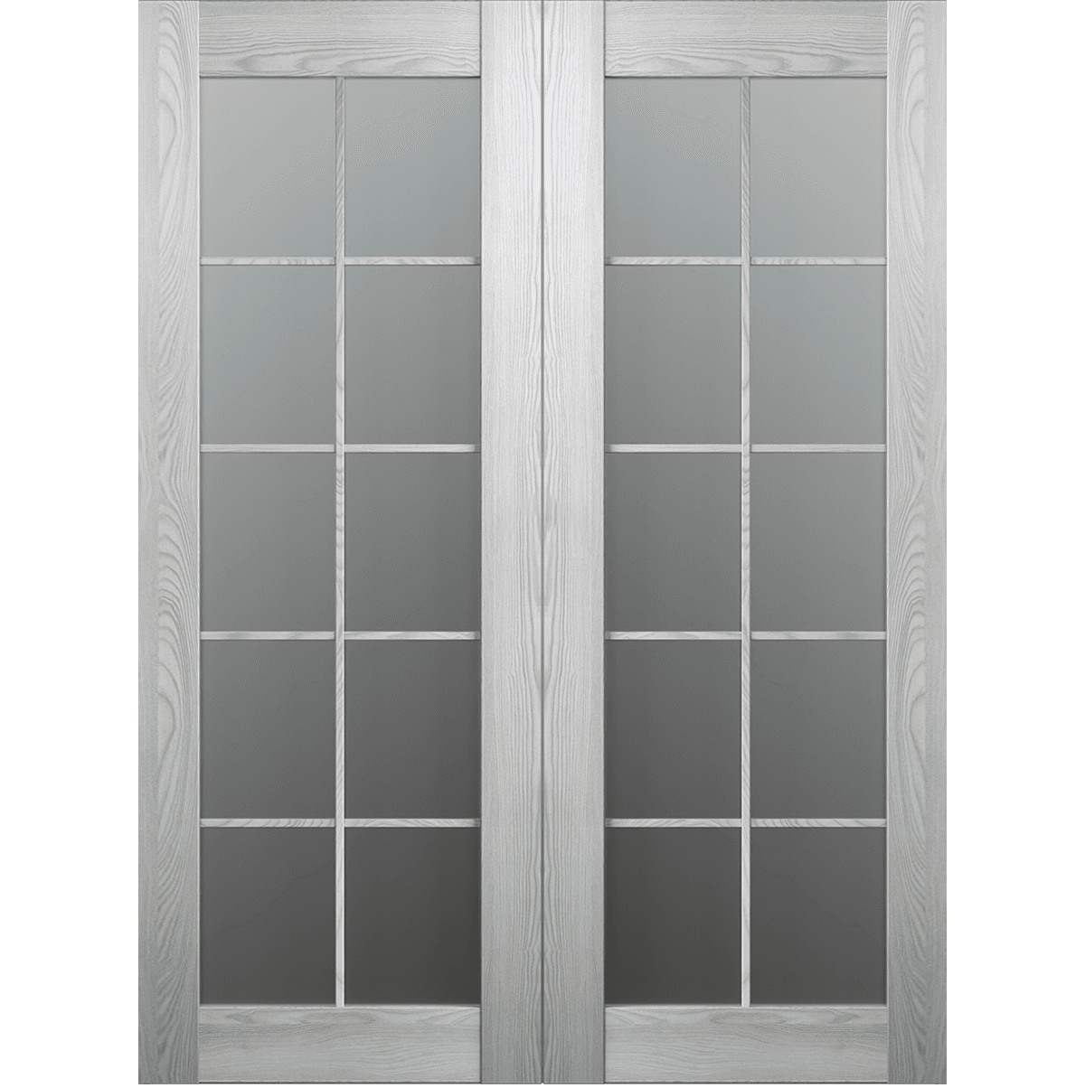 AVON 10 LITE VETRO RIBEIRA ASH DOUBLE BELLDINNI MODERN INTERIOR DOOR - 2