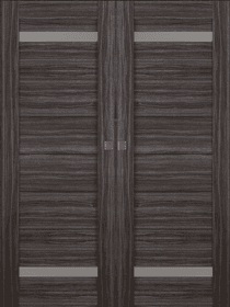 PERLA VETRO GRAY OAK DOUBLE MAGIC BELLDINNI MODERN INTERIOR DOOR - 1