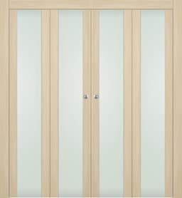 AVON 202 VETRO LOIRE ASH DOUBLE BI-FOLD DOORS BELLDINNI MODERN INTERIOR DOOR - 1